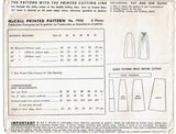 1950s Vintage McCall Sewing Pattern 7958 Misses Maternity Skirt Sz 26 Waist