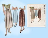 1950s Vintage McCall Sewing Pattern 7958 Misses Maternity Skirt Sz 28 Waist