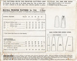 1950s Vintage McCall Sewing Pattern 7958 Misses Maternity Skirt Sz 28 Waist