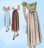 1950s Vintage McCall Sewing Pattern 7958 Misses Maternity Skirt Sz 26 Waist