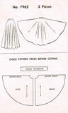 1950s Vintage McCall Sewing Pattern 7962 Easy Misses Day Skirt Size 26 Waist