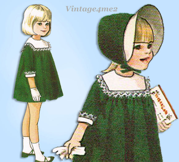 1960s Vintage McCall's Sewing Pattern 7992 Tot Girls Helen Lee Dress Size 5