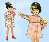 1960s Vintage McCall's Sewing Pattern 8005 Cute Toddler Girls Robe Size 3