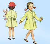 1950s Vintage McCalls Sewing Pattern 8007 Cute Toddler Girls Flared Coat Size 4