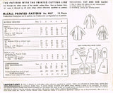 1950s Vintage McCalls Sewing Pattern 8007 Cute Toddler Girls Flared Coat Size 4