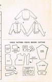 1950s Vintage 1950 McCall Sewing Pattern 8024 Misses Battle Jacket Size 14 32B