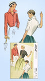 1950s Vintage McCall's Sewing Pattern 8025 Uncut Misses Bolero Jacket Sz 32 Bust