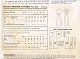 1950s Vintage McCall Sewing Pattern 8040 Uncut Misses Street Dress Size 14 32 B