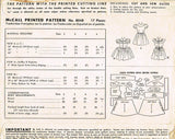 1950s Vintage McCall Sewing Pattern 8048 Toddler Girls Ruffled Dress Size 6 24B vintage4me2