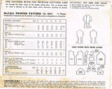 1950s Vintage McCalls Sewing Pattern 8053 Misses Sleeveless Blouse Size 32 Bust