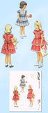 1950s Vintage McCalls Sewing Pattern 8055 Toddler Girls Party Dress Size 4 23B