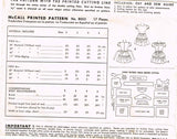 1950s Vintage McCalls Sewing Pattern 8055 Toddler Girls Party Dress Size 4 23B