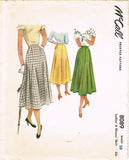 McCall's Pattern 8089: 1950s Easy Misses Skirt 28 W Vintage Sewing Pattern