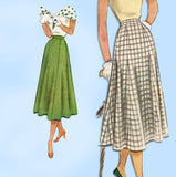 McCall's Pattern 8089: 1950s Easy Misses Skirt 28 W Vintage Sewing Pattern