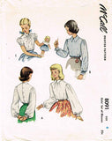 1950s Vintage McCall Sewing Pattern 8091 Uncut Toddler GIrls Blouse Size 6