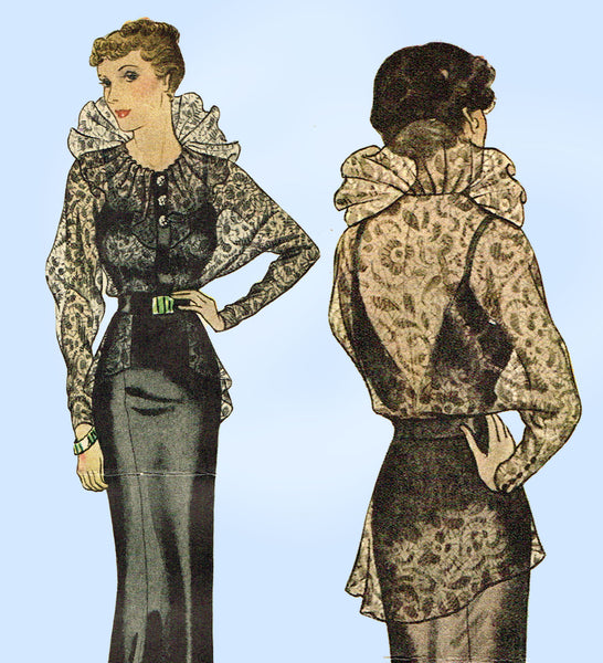 McCall 8108: 1930s Rare Original Dinner Dress Sz 34 Bust Vintage Sewin Vintage4me2 McCall 8108: 1930s Rare Original Dinner Dress Sz 34 Bust Vintage Sewin Vintage4me2