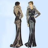 McCall 8108: 1930s Rare Original Dinner Dress Sz 34 Bust Vintage Sewing Pattern - Vintage4me2