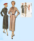 1950s Vintage McCall Sewing Pattern 8114 Misses Slender Dress Size 12 30 Bust