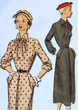 1950s Vintage McCall Sewing Pattern 8114 Misses Slender Dress Size 12 30 Bust - Vintage4me2