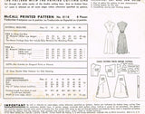 1950s Vintage McCalls Sewing Pattern 8118 Uncut Misses Bias Cut Dress Size 32 B