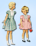 1950s Vintage McCall Sewing Pattern 8161 Toddler Girls Party Dress Size 2 21B