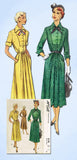 1950s Vintage McCall Sewing Pattern 8180 Misses Street Dress Size 12 30 Bust