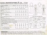 1950s Vintage McCall Sewing Pattern 8180 Misses Street Dress Size 12 30 Bust
