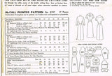 1950s Vintage McCall Sewing Pattern 8197 Misses Slender Day Dress Size 12 30B
