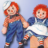1950s Vintage McCalls Sewing Pattern 820 Cute 19 Inch Raggedy Ann & Andy Dolls