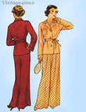 McCall 8214: 1930s Misses Lounging Pajamas Size 32 Bust Vintage Sewing Pattern