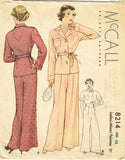 McCall 8214: 1930s Misses Lounging Pajamas Size 32 Bust Vintage Sewing Pattern