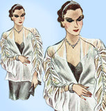 McCall 8237: 1930s Rare Misses Evening Wrap Sz 32 34 Bust Vintage Sewing Pattern - Vintage4me2