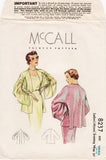 McCall 8237: 1930s Rare Misses Evening Wrap Sz 32 34 Bust Vintage Sewing Pattern - Vintage4me2
