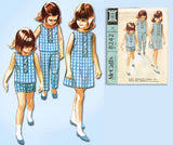 1960s Vintage McCalls Sewing Pattern 8242 Helen Lee Girls Playclothes & Dress