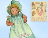 McCall 826: 1940s WWII 12 Inch Soft Baby Doll & Clothes Vintage Sewing Pattern - Vintage4me2