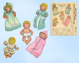 McCall 826: 1940s WWII 12 Inch Soft Baby Doll & Clothes Vintage Sewing Pattern - Vintage4me2