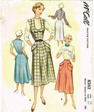 1950s Vintage McCall Sewing Pattern 8262 Uncut Misses Skirt or Jumper Sz 10 28B