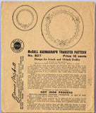 1920s Vintage McCall Kauamagraph Embroidery Transfer 827 Uncut 6 & 10" Doilies - Vintage4me2