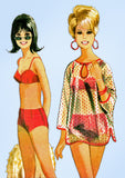 1960s Vintage McCalls Sewing Pattern 8285 Two Piece Bathing Suit & Cover Up 31 B