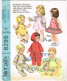 1960s Original Vintage McCalls Pattern 8295 7-8in Ginny Baby Doll Clothes Sz SM