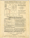 McCall 8317: 1930s Misses Suit w Swagger Coat Size 34 B Vintage Sewing Pattern