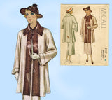McCall 8317: 1930s Misses Suit w Swagger Coat Size 34 B Vintage Sewing Pattern