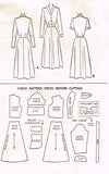 1950s Vintage McCalls Sewing Pattern 8321 Misses Shirtwaist Dress Size 16 34B