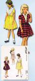 1950s Vintage McCall Sewing Pattern 8361 Toddler Girls Dress w Revers Size 6 Uncut