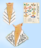 McCall 839: 1940s WWII Misses Embroidered Collars Set Vintage Sewing Pattern - Vintage4me2