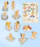 McCall 839: 1940s WWII Misses Embroidered Collars Set Vintage Sewing Pattern - Vintage4me2