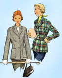 1950s Vintage McCalls Sewing Pattern 8400 Uncut Misses Blazer Jacket Size 34 B