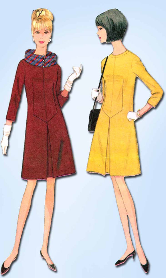 1960s Vintage McCalls Sewing Pattern 8404 Designer Mollie Parnis Dress Sz 32 B