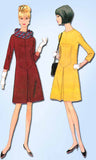 1960s Vintage McCalls Sewing Pattern 8404 Designer Mollie Parnis Dress Sz 32 B