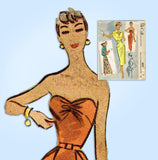1950s Vintage McCall's Sewing Pattern 8421 Misses Sexy Dress & Jacket Size 34 B